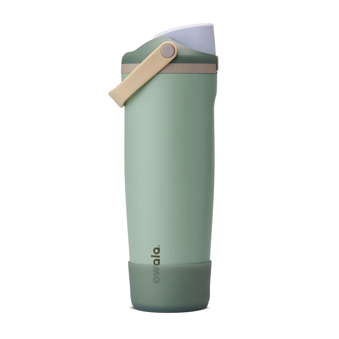 C07565   FreeSip Tumbler Sway Silicone Boot   Translucent Green   On 30 oz. Eucalyptus FreeSip Sway