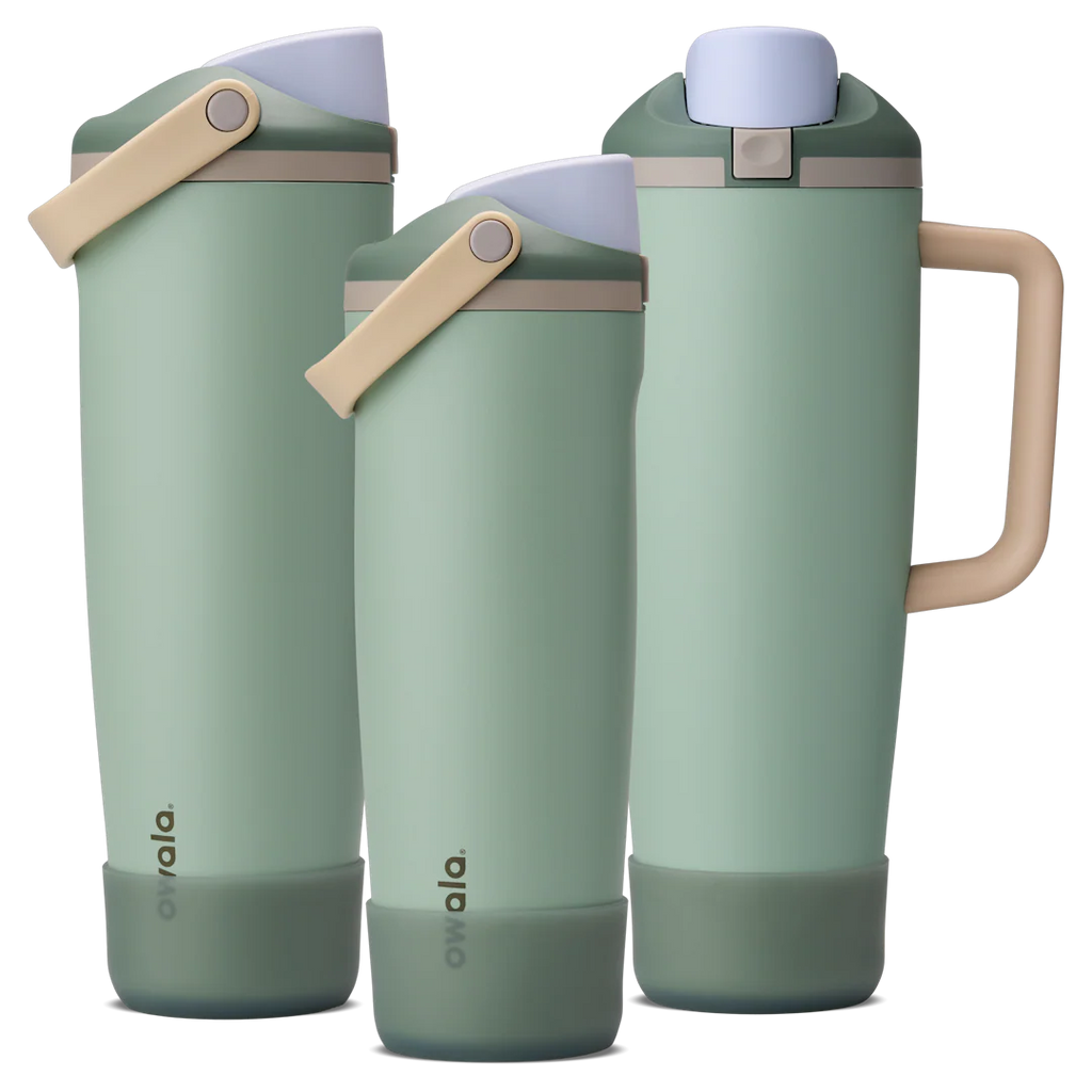 C07565   FreeSip Tumbler Sway Silicone Boot   Translucent Green   On Eucalyptus Group
