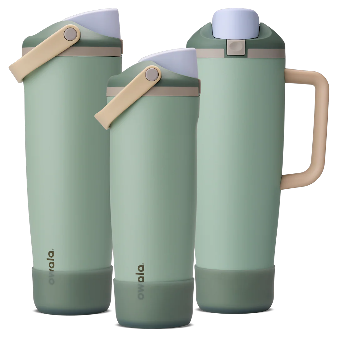 C07565   FreeSip Tumbler Sway Silicone Boot   Translucent Green   On Eucalyptus Group