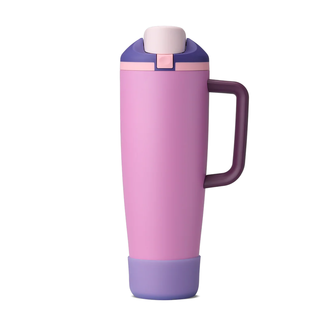 C07566   FreeSip Tumbler Sway Silicone Boot   Translucent Purple   On 40 oz. Pretty in Purple FreeSip Tumbler